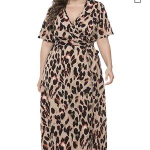 NWOT Leopard Maxi Dress